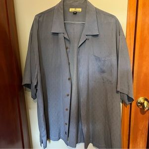 Tommy Bahama XXL blue Silk Shirt